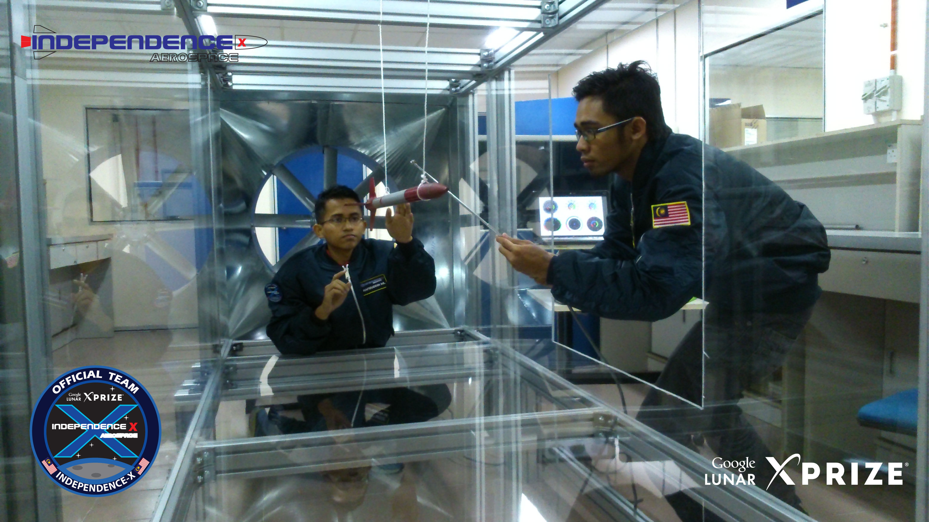 Independence-X Aerospace The aerodynamic test of a rocket modeling through a wind tunnel.